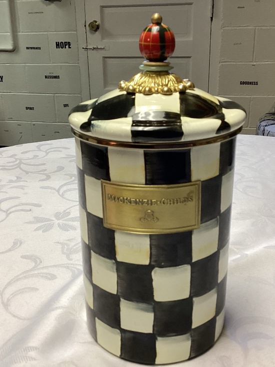 MacKenzie-Childs Other - Mackenzie Child COURTLEY check cannister. New